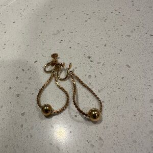 Vintage 12k gf Clip on Earrings 
Elegant Gold Drop Earrings